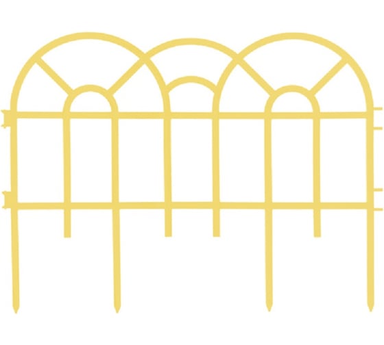 Изображение товара Декоративный заборчик Дачная мозаика Аркада "Ажурный" желтый 10586