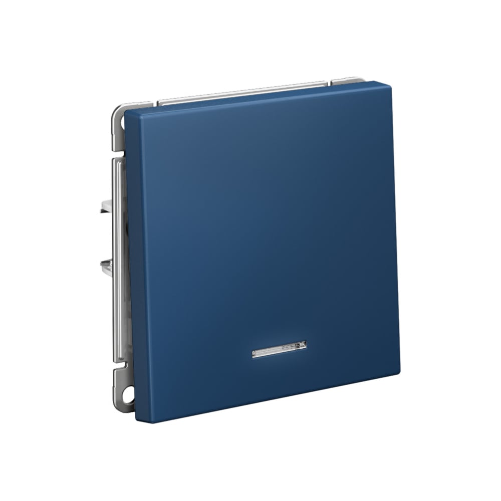 Изображение товара Выключатель 1-клавишный Systeme Electric ArtGallery Аквамарин с подсветкой