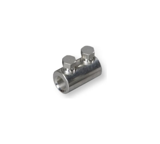 Изображение товара Кабельный соединитель ЭНЕРВИК /ENSTO SLJ16-95R (SLJ16-95) с болтами со срывными головками Al/Cu 16-95 мм² (упаковка 1 шт.) SLJ16-95R-1