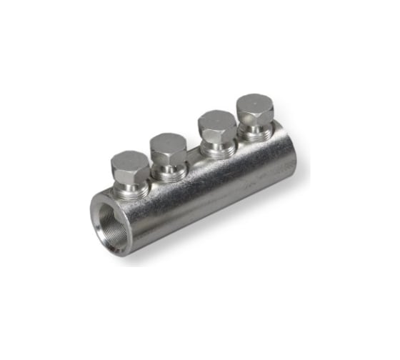 Изображение товара Кабельный соединитель ЭНЕРВИК /ENSTO SLJ25-150R (SLJ25-150) с болтами со срывными головками Al/Cu 25-150 мм² (упаковка 1 шт.) SLJ25-150R-1