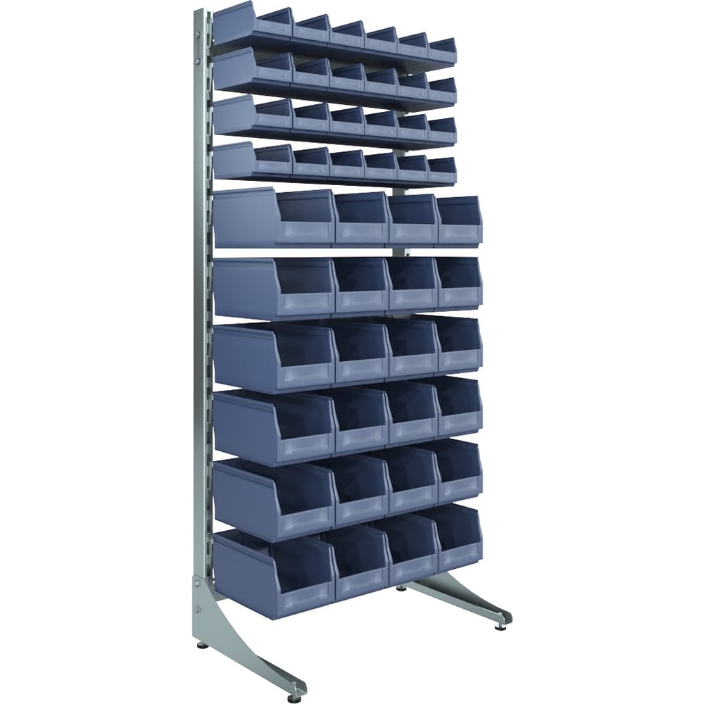 Изображение товара Стеллаж МеталлКарт СтелЛайт 7 для 48 лотков, напольный, односторонний