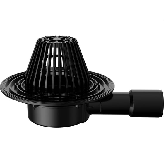 Изображение товара Воронка кровельная горизонтальная с листвоуловителем для неэксплуатируемых кровель Fachmann без прижимного фланца 01.259