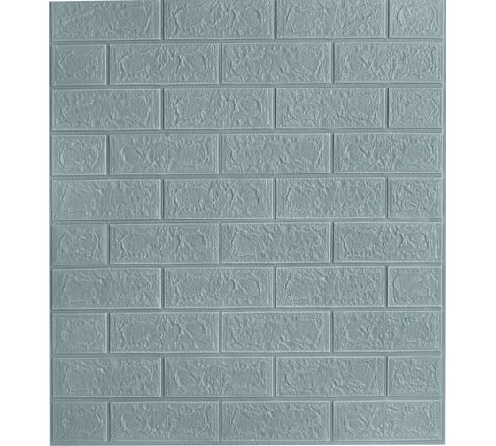 Изображение товара Комплект 3D панелей для стен LAKO МЕГА DECOR, коллекция Классический кирпич Сине-серый, 10 штук, 6 мм LKD-01-04-505-MEGA10