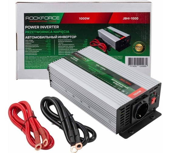 Изображение товара Инвертор (преобразователь напряжения) Rockforce 1000W RF-JBHI-1000(58879)