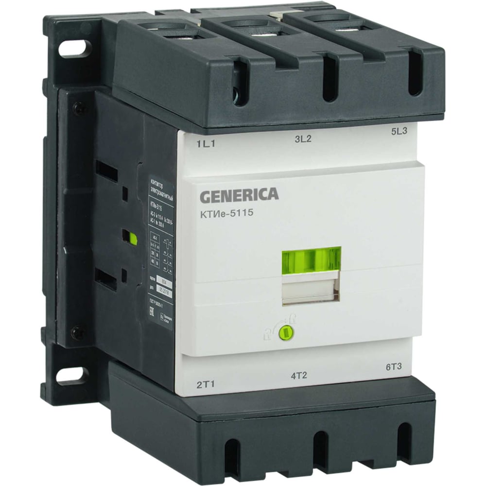 Изображение товара Контактор IEK КТИе-5115, 115А, 230В, монтажная плата, IP20