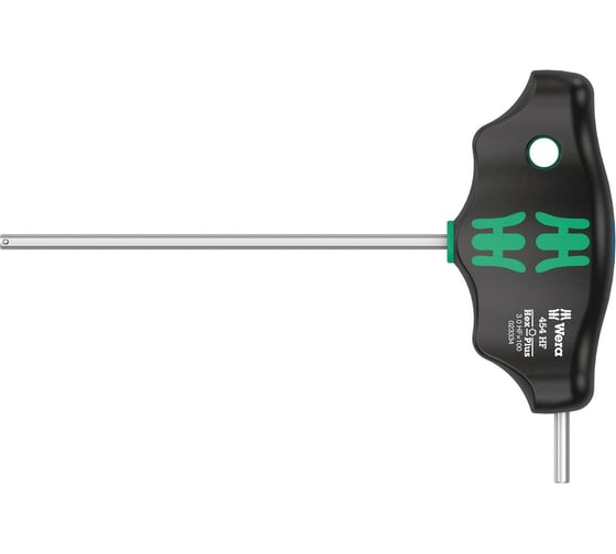 Изображение товара Шестигранная отвертка WERA 454 Hex-Plus HF с Т-образной рукояткой, с фиксацией крепежа, 3x100 мм WE-023334