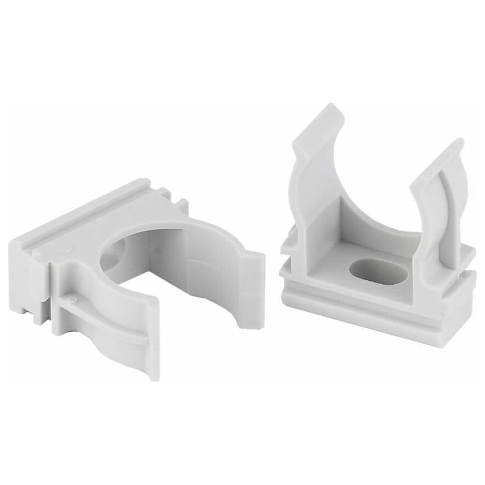 Изображение товара Клипса-крепеж для ПВХ труб 16 мм Netron серый 100 шт