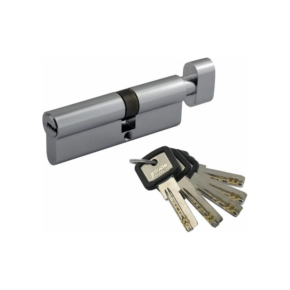 Изображение товара Цилиндровый механизм НОРА-М ЛПУВ-90 50-40в хром двухсторонний надежный замок