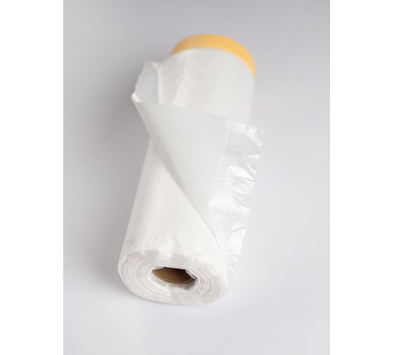 Изображение товара Маскировочная пленка со скотчем TILFLEX HDPE (Masking film with tape) 140cm_25m 8 мкм 1 рулон TL13