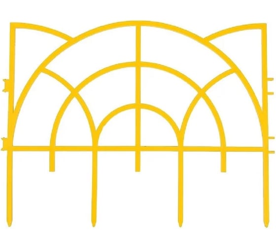 Изображение товара Декоративный заборчик Дачная мозаика Роккоко желтый 10596