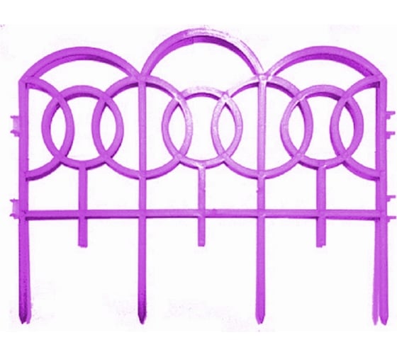 Изображение товара Декоративный заборчик Дачная мозаика розовый Барокко "Ажурный" 13157