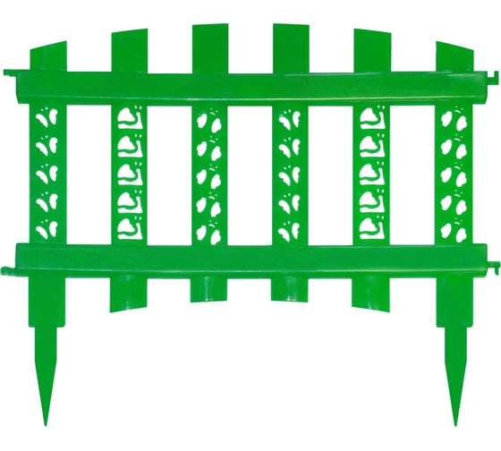 Изображение товара Декоративный заборчик Дачная мозаика "Палисадник" зеленый 10674