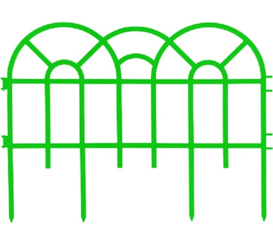 Изображение товара Декоративный заборчик Дачная мозаика Аркада "Ажурный" зеленый 10587