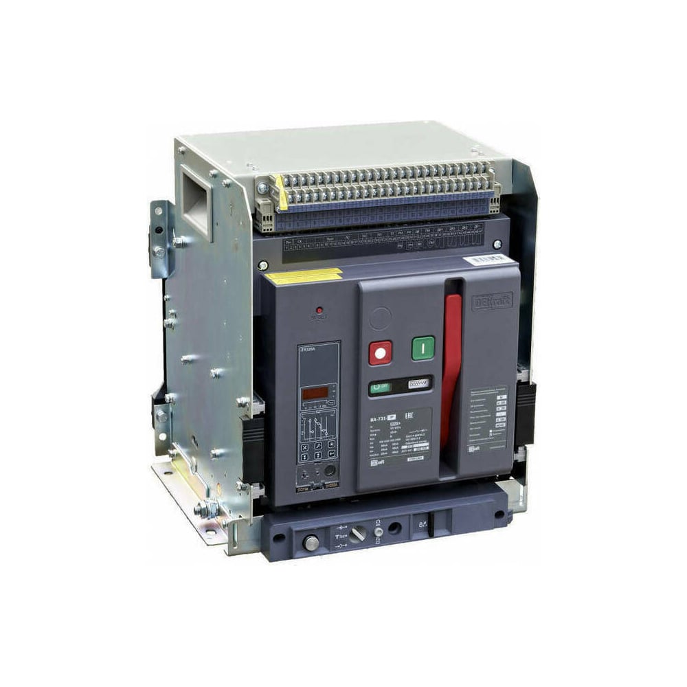 Изображение товара Воздушный выкатной автоматический выключатель DEKraft 3P 1250А 80кА, расцепитель М ВА-731 27049DEK