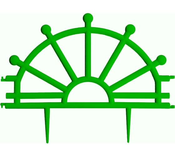 Изображение товара Декоративный заборчик Дачная мозаика "Штурвал" зеленый 10668