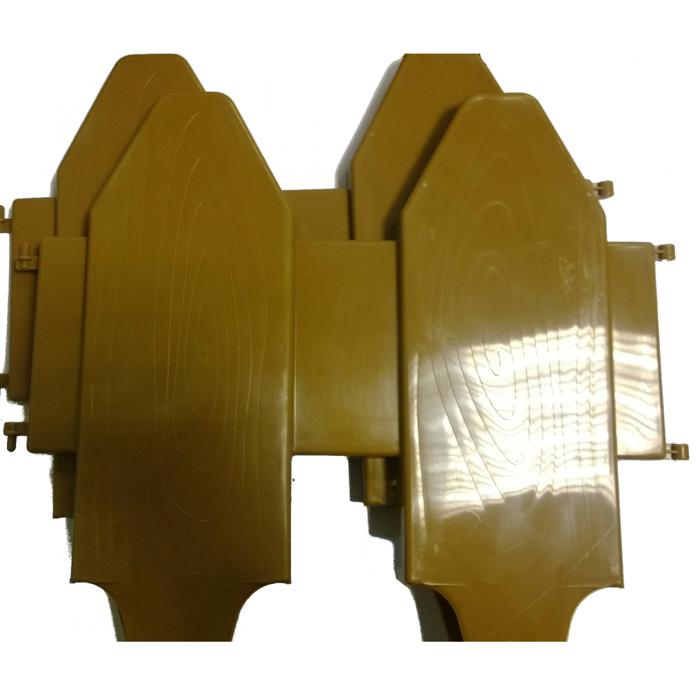 Декоративный заборчик Дачная мозаика ограждение декоративное 32 × 280 см 7 секций пластик желтое