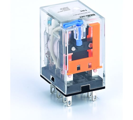 Изображение товара Промежуточное реле DEKraft 2 контакта, с LED индикатором и функцией TEST 5А 220В DC ПР-102 23849DEK