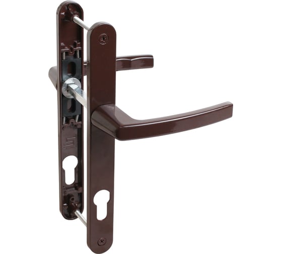 Изображение товара Комплект ручек БУЛАТ РФ 85.25.02.8017 УРАЛ коричневый, с пружин. м/о 85, "под пальчики" для узкопроф. 15994