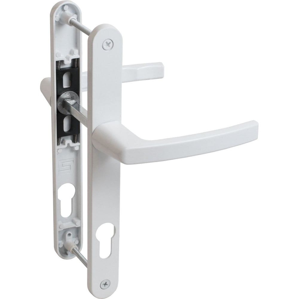 Изображение товара Комплект ручек БУЛАТ РФ 85.25.02.9016 УРАЛ белые для межкомнатных дверей