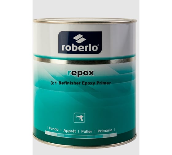 Изображение товара Грунт эпоксидный ROBERLO REPOX Refinish Epoxy Primer 2K 3:1, 0,9 л 66953