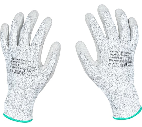 Изображение товара Защитные перчатки Scaffa Рубеж ПУ В DY110DG-PU-8 от порезов размер 8 00-00013554