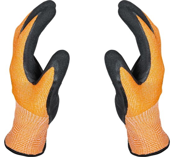 Изображение товара Перчатки Scaffa Рубеж Нит Е DY1350S-OR/BLK  от порезов размер 8 00-00012472 00-00012471