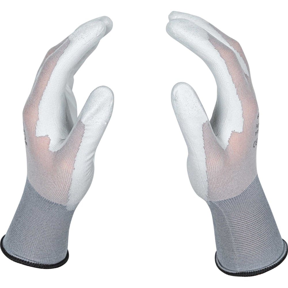 Изображение товара Перчатки Scaffa PU1850T-GR 8 универсальные полиуретановое покрытие