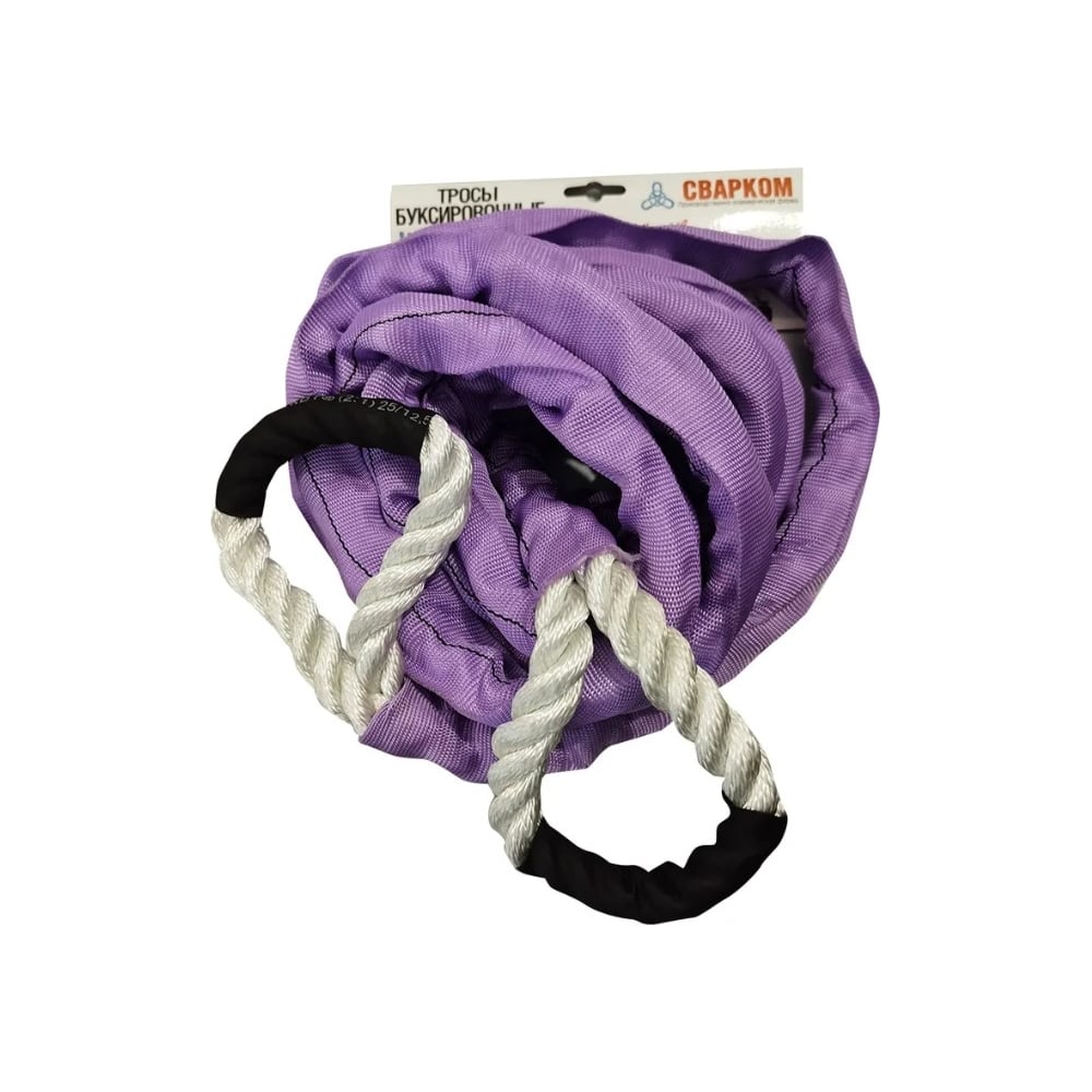 Изображение товара Буксировочный трос Сварком 16 мм 6 м с чехлом для автомобилей до 6,5 т