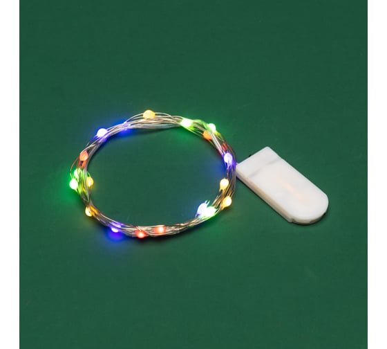 Изображение товара Гирлянда Neon-Night Роса с крупными каплями 2м, 20 LED мультиколор, IP20, 2хCR2032 в комплекте 302-009