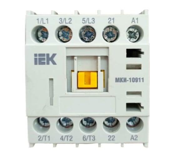 Изображение товара Миниконтактор IEK МКИ-10911 9А 230В/АС3 1Н3 KMM11-009-230-01
