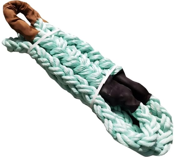 Изображение товара Буксировочный трос ООО ПКФ Сварком 40 мм диаметр, 25 м длина (масса автомобиля - 36 тн) из синтетического каната cр10355