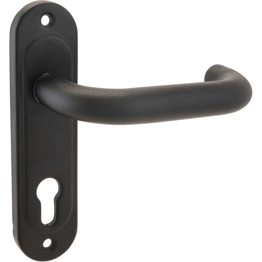 Изображение товара Ручка на планке CRIT Р72-4949У-Чш 00339 с запиранием и евроциллидром для межкомнатных и входных две