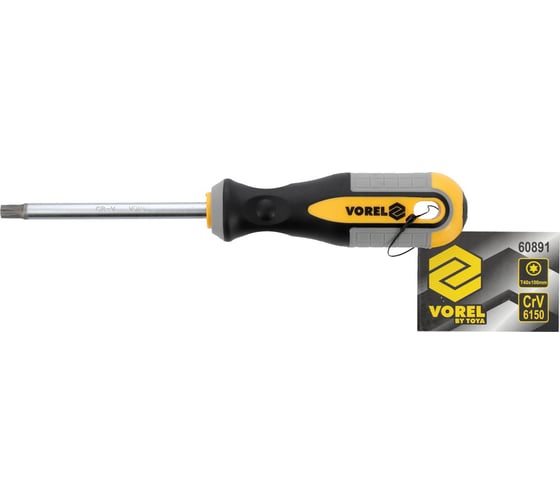 Изображение товара Отвёртка VOREL TORX Т40x100мм CrV 60891