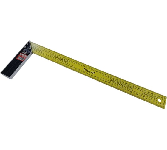 Изображение товара Угольник столярный TOOLAS желтый, 500 мм 00013535