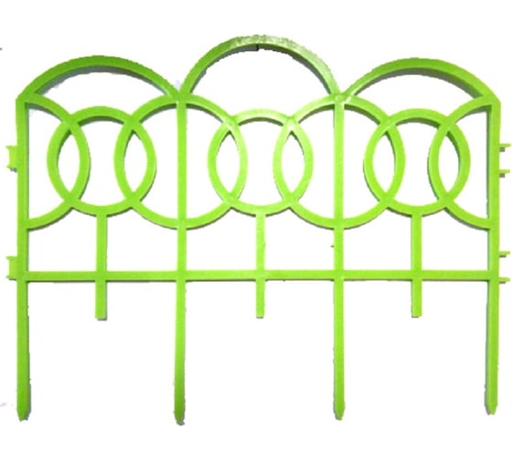 Изображение товара Декоративный заборчик Дачная мозаика салатовый Барокко "Ажурный" 13171