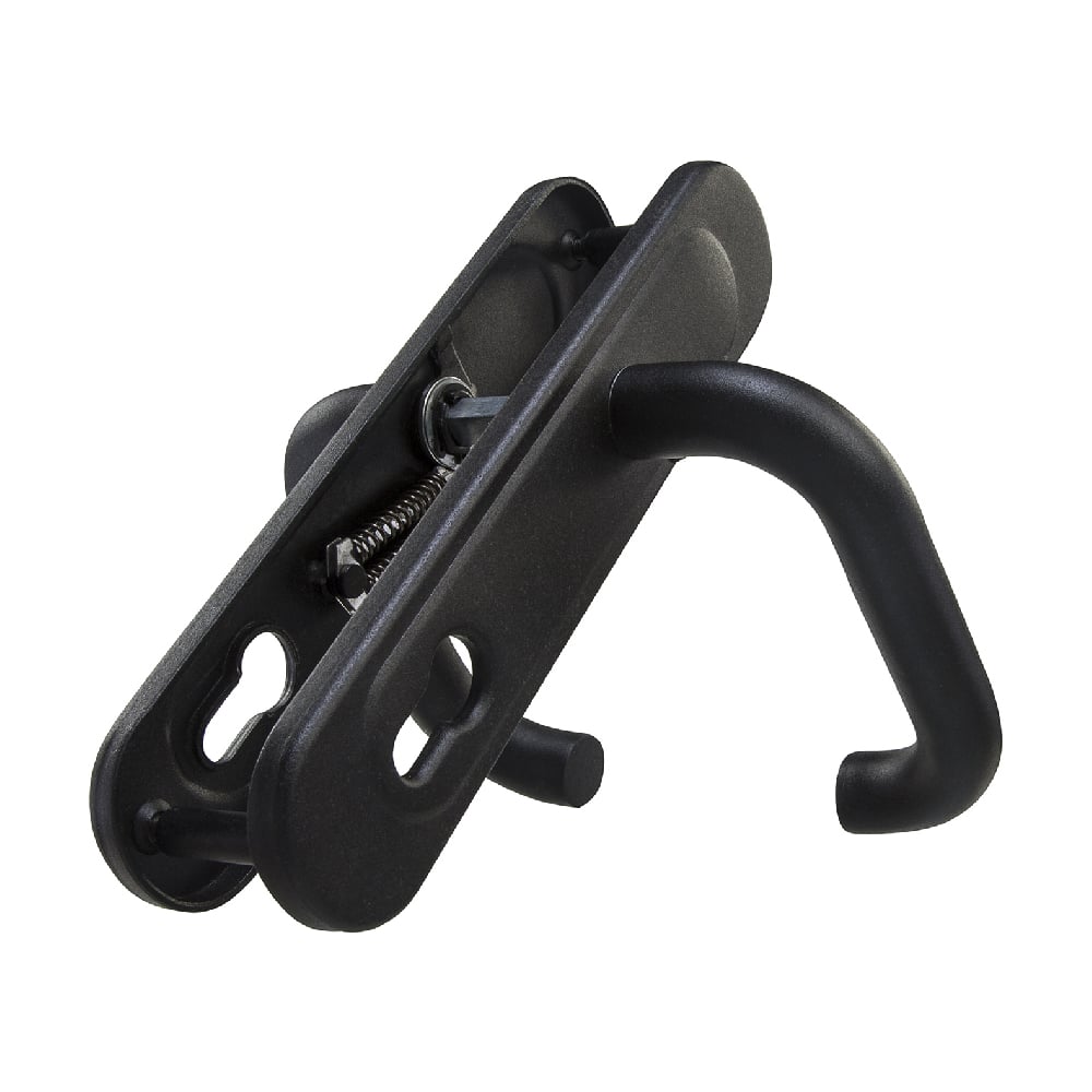 Изображение товара Дверная ручка на планке CRIT Р85-5858У-Чш 00351 для межкомнатных и входных дверей