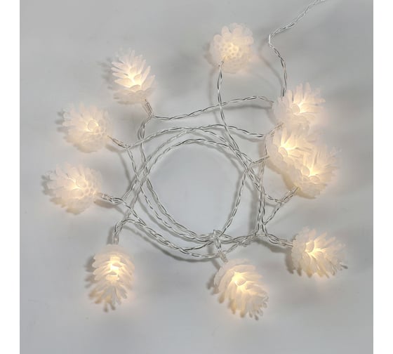 Изображение товара Светодиодная гирлянда NEON-NIGHT Шишки 1.5м 10 LED, 2хАА 303-098