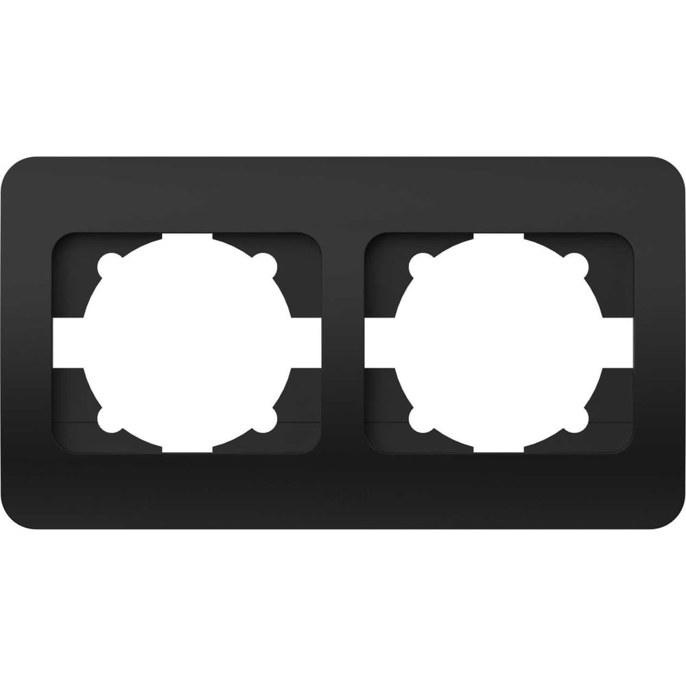 Изображение товара Рамка Elbi Jazz vantablack 508-004800-226 для двух постов черная пластик IP20