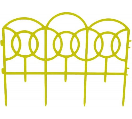 Изображение товара Декоративный заборчик Дачная мозаика Барокко желтый 10581