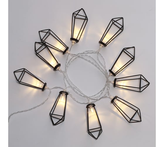 Изображение товара Светодиодная гирлянда NEON-NIGHT Кристаллы черные 10LED 1,5м 2хАА 304-017