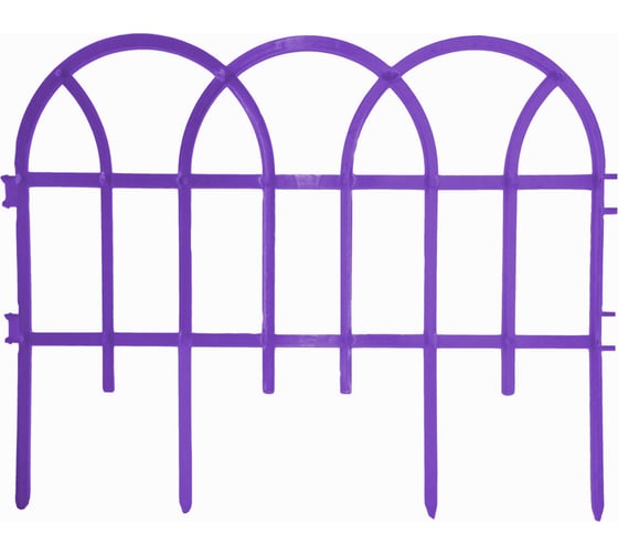 Изображение товара Декоративный заборчик Дачная мозаика Готика "Ажурный" сиреневый 10594