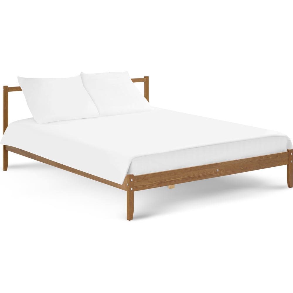 Изображение товара Кровать Лузалес УСКАР 160x200 коричневая из массива сосны для скандинавского интерьера