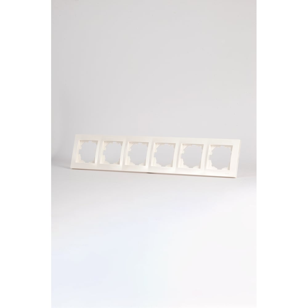 Изображение товара 6-я рамка Elbi Vega Белый для электропроводки, 6 постов