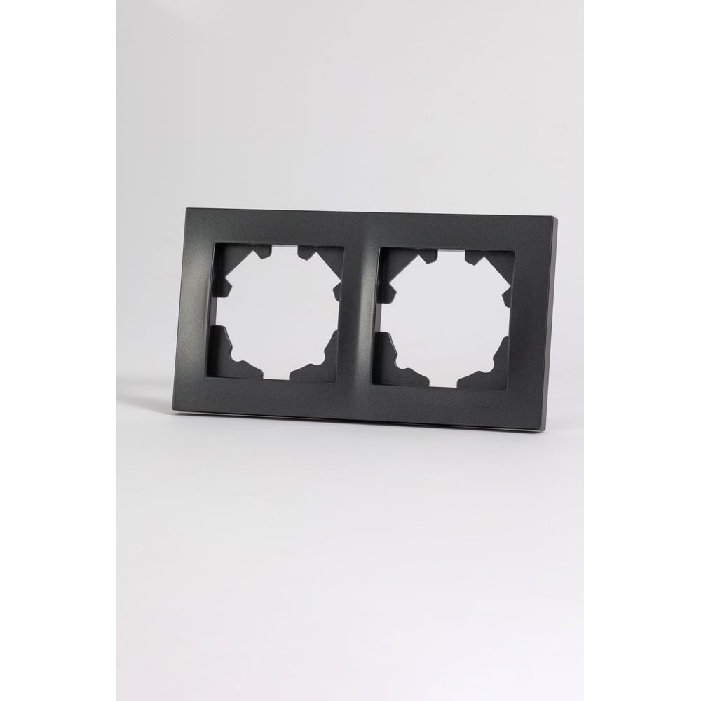 Изображение товара 2-я рамка Elbi Vega дымчатый для кабельных систем, серия Vega