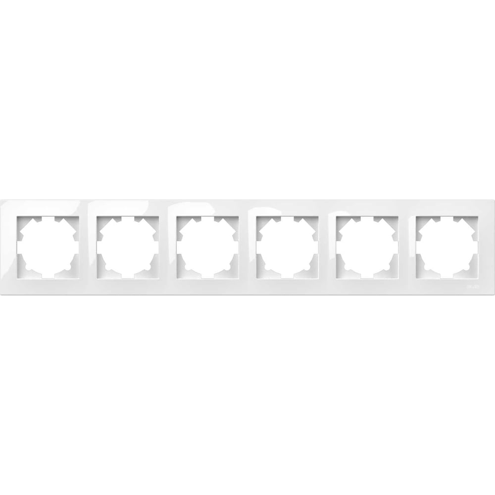Изображение товара 6-я рамка Elbi Vega Белоснежный IP20 для кабельных каналов 6 постов модель 510-015600-252