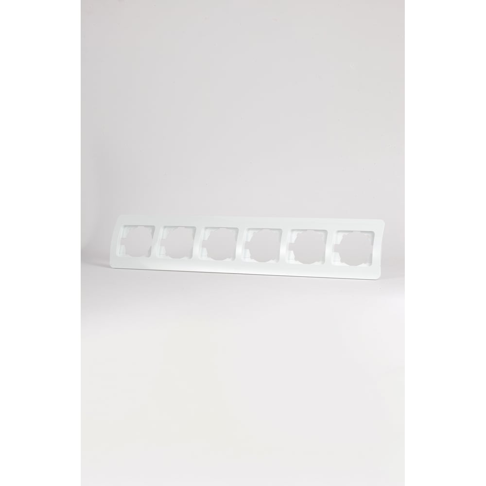 Изображение товара Рамка электромонтажная 6 постов Elbi Jazz белая IP20