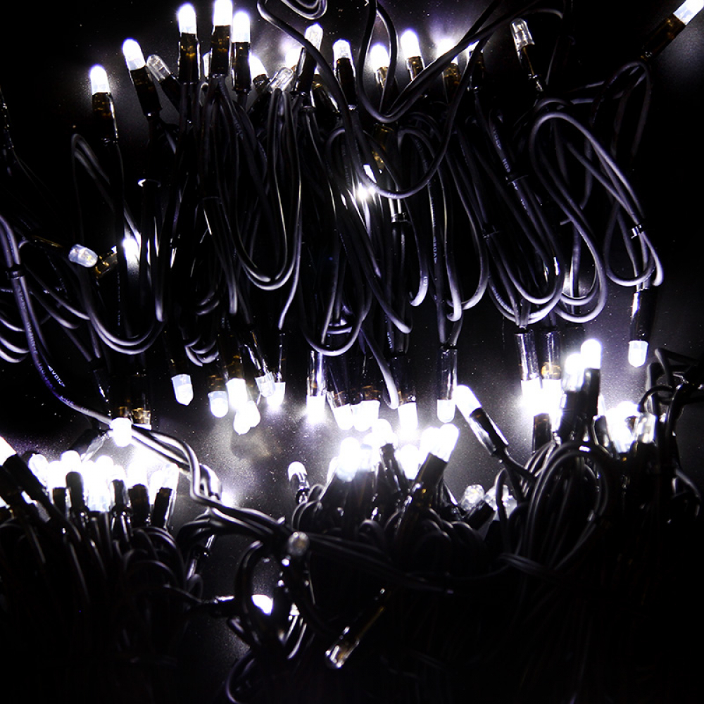 фото Модульная гирлянда neon-night дюраплей led, 10м, 200led черный каучук цвет свечения белый 315-215