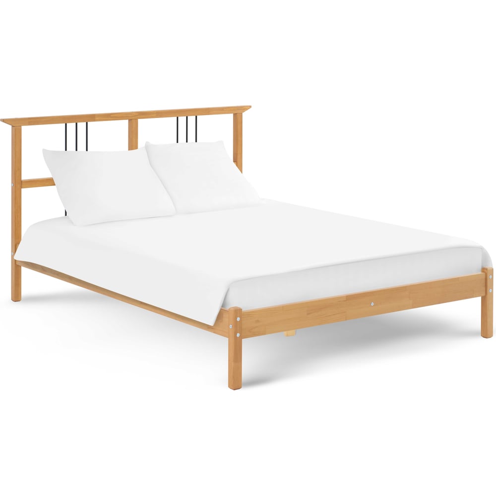 Изображение товара Кровать Лузалес ВОЙВЫВ 140x200 светло-коричневая стильная кровать в скандинавском стиле