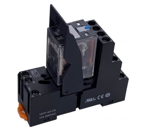 Изображение товара Комплект реле Доступная Автоматика 10шт, 4CO 6A; AgNi; катушка 230B AC, Hongfa HF18-230AC-4-DA-10