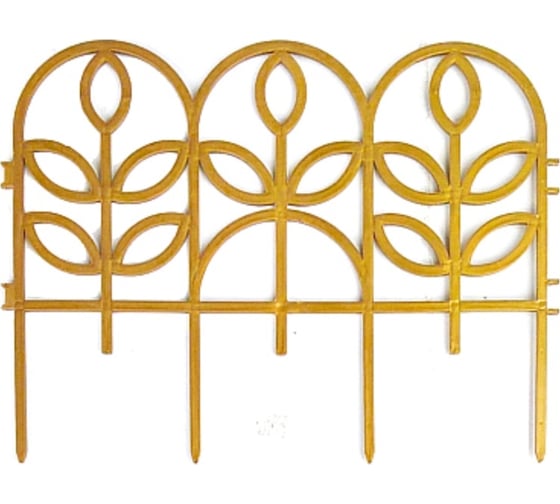 Изображение товара Декоративный забор Дачная мозаика Флора золотистый "Ажурный" 14185